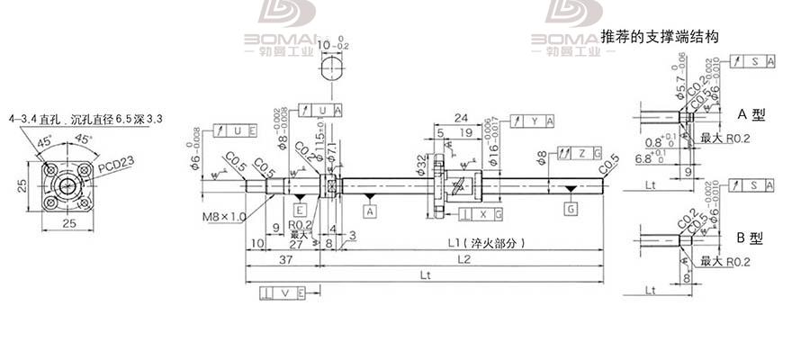 KURODA GP081FDS-AAFR-0170B-C3F 黑田精工丝杆价格