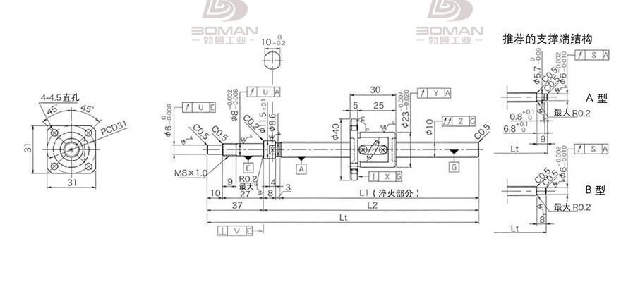 KURODA GP1002DS-EAFR-0320B-C3F 黑田丝杆无锡代理商