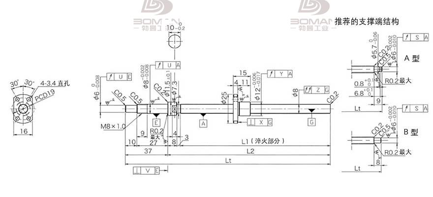 KURODA DP0801JS-HDNR-0180B-C3S 黑田丝杆精度