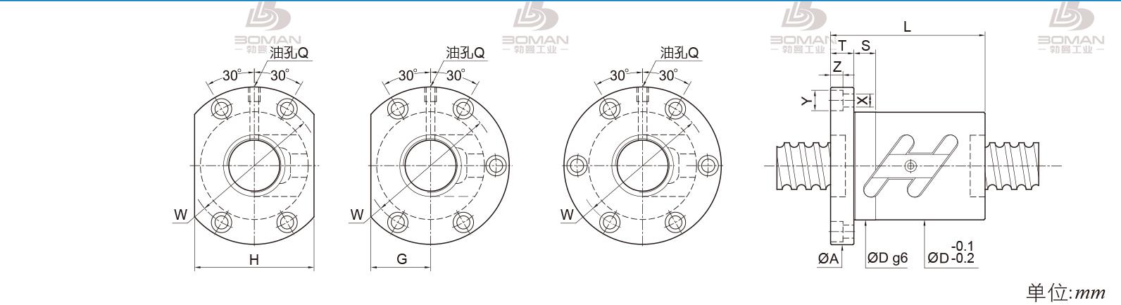PMI FSWC2505-3.5 pmi滚珠丝杆的轴环作用
